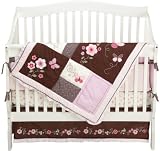 Carter's Butterfly Flowers 4 Piece Crib Set, Pink/Choc