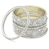 Chamak by priya kakkar 6 Silver Crystal Bangle