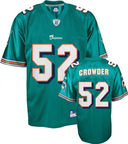 Youth Small (8) NFL Miami Dolphins Retired Channing Crowder #52 Throwback Football Jersey