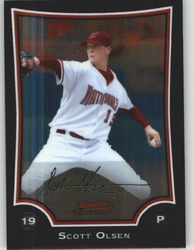 2009 Bowman Chrome Refractors #99 Scott Olsen - Washington Nationals (Baseball Cards)