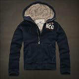 Hollister Co. ホリスター メンズ パーカー アウター ジャケット [ネイビー/ボア付] 並行輸入品