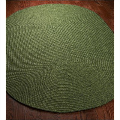 Safavieh Braided Collection BRD315A Green Braided Cotton Oval Area Rug, 5 Feet by 8 Feet Oval (5 Feet x 8 Feet Oval)
