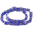 Blue Rectangle Millefiori Glass Beads 12mm 16" Strand