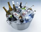 Review Kraftware 71220 / Kraftware 15-Inch Doublewall insulated Party Tub, Brushed Stainless