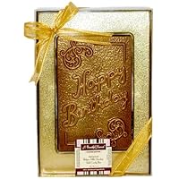 Happy Birthday Solid Belgian Chocolate Greeting Card - Dark Chocolate