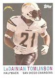 2008 Topps Turn Back the Clock #20 LaDainian Tomlinson - San Diego Chargers (Football Cards) Mint Condition - In Protective Display Case!