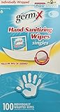 Germ-X Antibacterial Soft Hand Wipes Singles (100 Count Box)