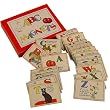 English Alphabet Cue cards letters 24 piece set Cavallini Boxed Magnets Set