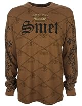 Smet by Christian Audigier Mens Longsleeve Chain Dragon Brown XL
