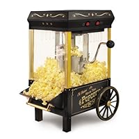 Nostalgia Electrics KPM-508BLK Vintage Collection Kettle Popcorn Maker, Black