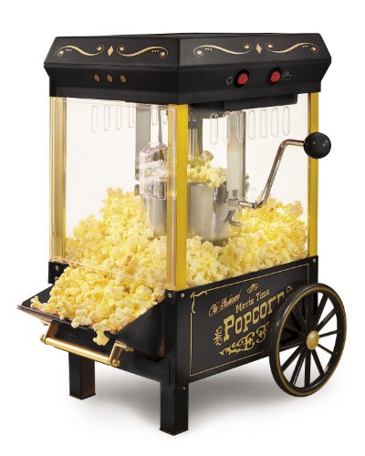 "Nostalgia Electrics KPM-508BLK Vintage Collection Kettle Popcorn Maker, Black"