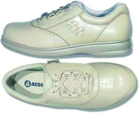 Acor River Walk Diabetic Walking Shoes Men's Women's Black Bone Mocha 942 (370X, Bone)