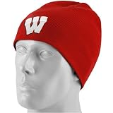 adidas Wisconsin Badgers Cardinal-Black Basic Logo Reversible Beanie