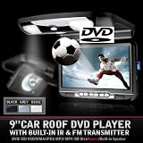New Tan 9 Overhead Flip Down Roof Mount LCD Car Monitor Package With DVD Player Laser Lcd with 2 Wireless 32 bit game Controllers: Game Disk
