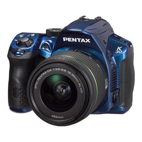 cyber monday price Pentax K-30 lens kit blue w DA 18-55WR