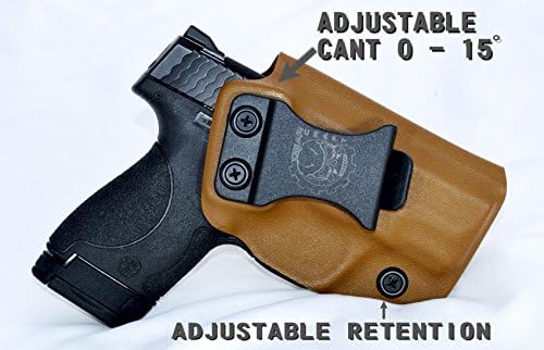 Smith & Wesson M&P Shield 9/40 IWB Concealed Carry Adjustable Retention Kydex Holster By Gearcraft Holsters (Coyote Right Hand)