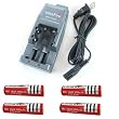 Ultrafire WF-139 Battery Charger Combo Includes (4) 18650 3000 mAh Batteries