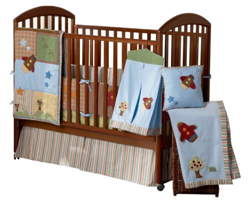 Sumersault Tiny Rockets Crib Set - 4 piece