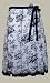 Stitch Skirt with Lace/black White Paisley