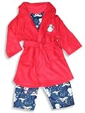 Private Label - Toddler Boys Robe/Pajama Set, Red, Blue