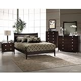 5 Pc Tiburon Bentwood Platform Bed Set - Espresso (King)