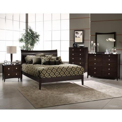 Tiburon Bentwood Platform 5 Piece Bedroom Set – King