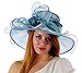 Sweet Tea Organza Derby Hat with with Ruffled Bow