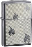 Zippo Lighter - Repeating Hidden Flames Black Ice 6475a