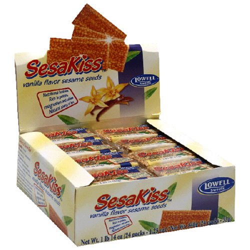 SesaKiss Vanilla Flavored Sesame Seeds, 1.25-Ounce Packages (Pack of 48) by SesaKiss