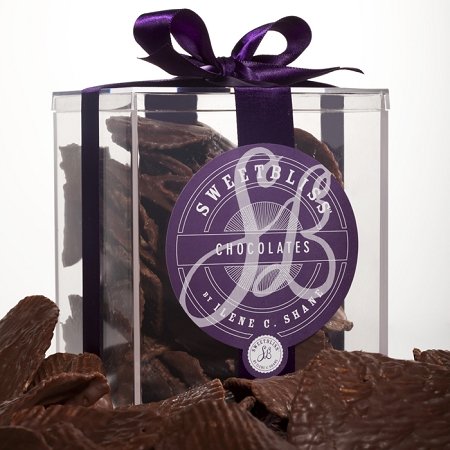 Milk Chocolate Covered Potato Chips in a Lucite Box