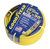 GOODYEAR 46505 3/8-Inch by 50-Feet 250 PSI Rubber Air Hose With 1/4-Inch MNPT Ends and Bend Restrictors