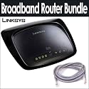 Linksys WRT54G2-RM Factory Reconditioned Wireless-G Broadband Router With Belkin 14-foot Snagless Networking Cable