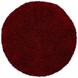 Shagadelic Burgundy Chenille Twist Shag Round Rug Size: Round 5 x 5