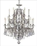 2-425-18-141 Savoy House Lighting European Crystal Chandelier in Cast Bronze
