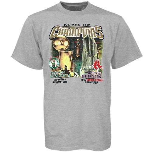 Buy Majestic Ash Boston: City of Champions T-shirt by Majestic