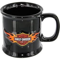 Harley Davidson Flaming Bar & Shield Logo 15 Ounce Coffee Mug