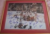 1980 Miracle on Ice U.S. Olympic Hockey team autographed 16x20 poster size photo matted & framed (ALL 20 PLAYERS)