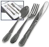 Personalised Childrens Silver Plated 3 Piece Cutlery Set Engraved Free