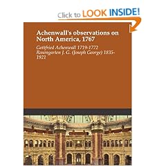 Achenwall's observations on North America, 1767