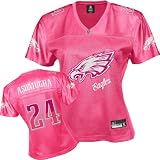 Reebok Philadelphia Eagles Nnamdi Asomugha Women's Pink Fem Fan Jersey Medium