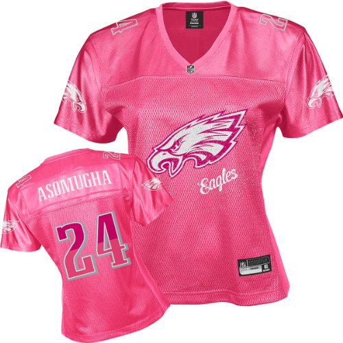 Reebok Philadelphia Eagles Nnamdi Asomugha Women's Pink Fem Fan Jersey Medium