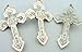 Religious Gifts Silver Tone Behold This Heart Pardon Cross Crucifix, Lot of 3, 2 1/4 Inch