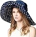 Bienvenu UPF 50+ Women Large Brim Sun Hat,Foldable Roll up Beach Visor Gardening Caps