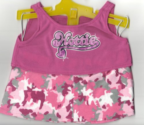 51cdf0eTerL 60080 Hottie Pink Tank and Camo Skirt Outfit for 14   18 Stuffed Animals