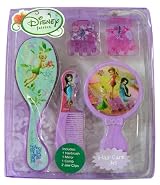 Disney Fairies Hair Care Set - 5pcs Tinker Bell Hair Brush and Accessories