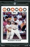 2008 Topps # 647 Randy Winn - San Francisco Giants - MLB Baseball Trading Card in a Protective Screw Down Display Case