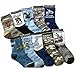 Boy's Dinosaur Style Children Boy Sport Crew Socks 15-19cm,4-8 Year old(10 Pair)