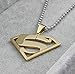 Moluss@ Kids Boys Mens Superman Pendant Necklace Chain Solid Stainless Steel Gold