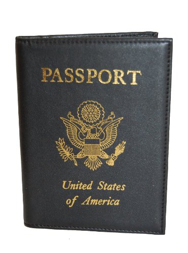 Embassy Black Leather Passport Holder/Wallet