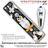 Nintendo Wii Remote Controller Skins - Penguins On Black WraptorSkinz TM Kit by TuneTattooz TM